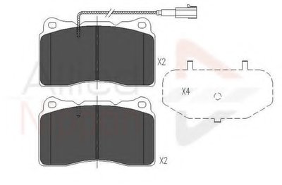 Комплект тормозных колодок, дисковый тормоз ANL Braking COMLINE купить