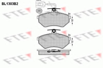 Комплект тормозных колодок, дисковый тормоз FTE купить