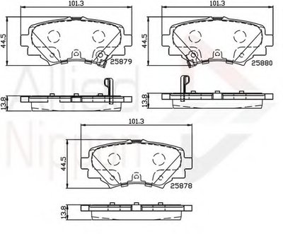 Комплект тормозных колодок, дисковый тормоз ANL Braking COMLINE купить