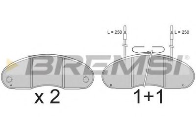 Комплект тормозных колодок, дисковый тормоз BREMSI купить