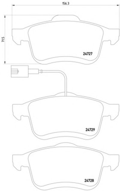 Колодки тормозные (передние) Fiat Doblo 1.3-2.0D 10- (Teves)/(с датчиком) Q+