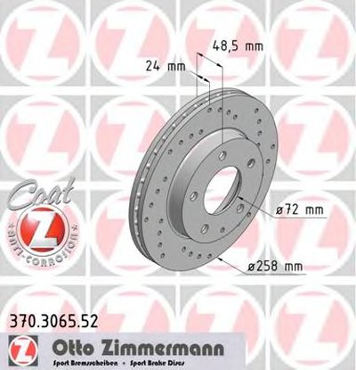 Тормозной диск SPORT BRAKE DISC COAT Z ZIMMERMANN купить