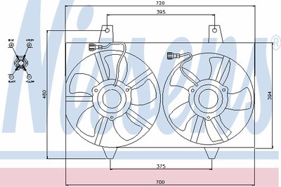Вентилятор, охлаждение двигателя NISSENS Придбати
