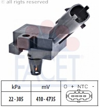 Датчик давления воздуха, высотный корректор; Датчик, давление во впускном газопроводе FACET купить