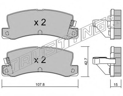 Комплект тормозных колодок, дисковый тормоз TRUSTING купить
