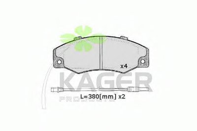 Комплект тормозных колодок, дисковый тормоз KAGER купить