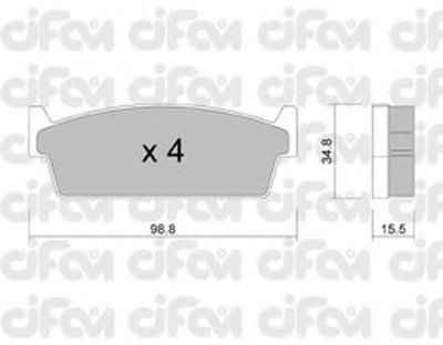 Комплект тормозных колодок, дисковый тормоз CIFAM купить