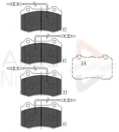 Комплект тормозных колодок, дисковый тормоз ANL Braking COMLINE купить