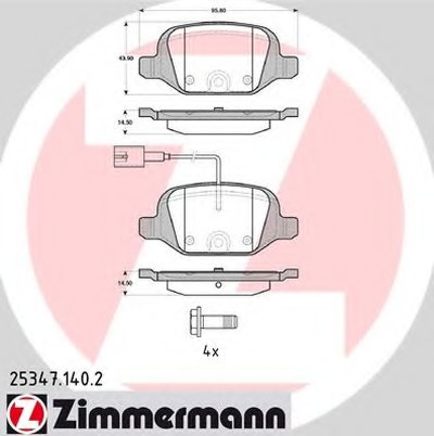 Комплект тормозных колодок, дисковый тормоз ZIMMERMANN купить