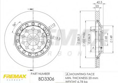 Тормозной диск Premium Black Carbon + FREMAX купить