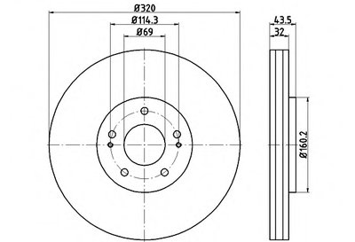 Тормозной диск PRO HELLA PAGID купить