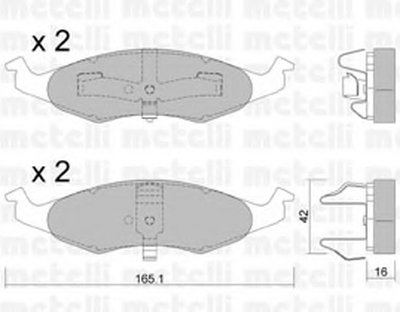 Комплект тормозных колодок, дисковый тормоз METELLI купить