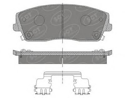 Комплект тормозных колодок, дисковый тормоз SCT Germany купить