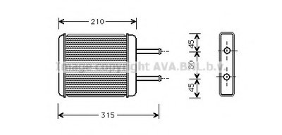 Теплообменник, отопление салона AVA QUALITY COOLING купить