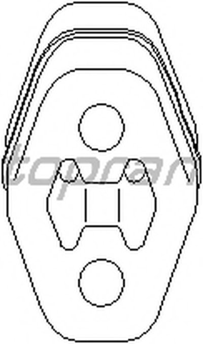 Кронштейн, глушитель TOPRAN купить