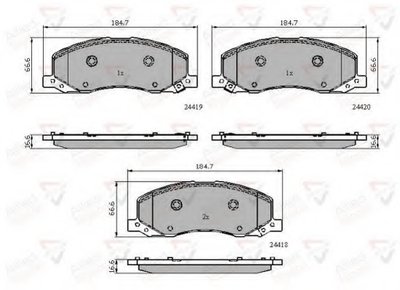 Комплект тормозных колодок, дисковый тормоз ANL Braking COMLINE купить