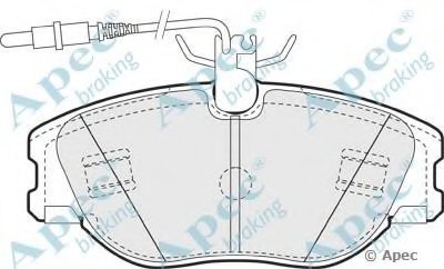 Комплект тормозных колодок, дисковый тормоз APEC braking купить