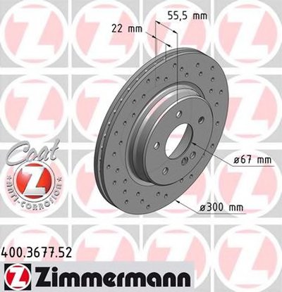 Тормозной диск SPORT BRAKE DISC COAT Z ZIMMERMANN купить