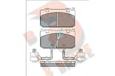 Комплект тормозных колодок, дисковый тормоз R BRAKE купить