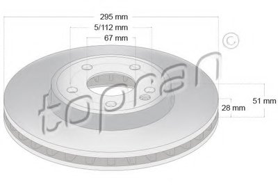 Тормозной диск COATED TOPRAN купить