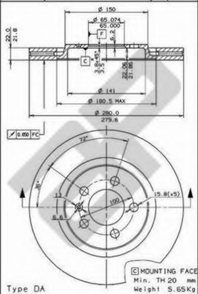 Тормозной диск HIGH CARBON / AP METZGER купить