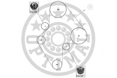 Комплект ремня ГРМ OPTIMAL купить