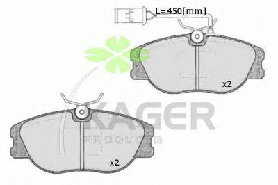 Комплект тормозных колодок, дисковый тормоз KAGER купить