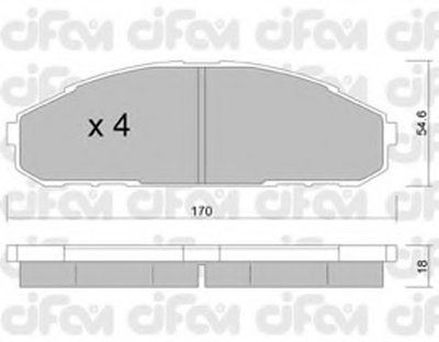 Комплект тормозных колодок, дисковый тормоз CIFAM купить