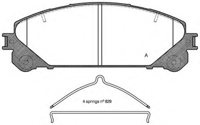 Комплект тормозных колодок, дисковый тормоз ADVANCE OPEN PARTS купить