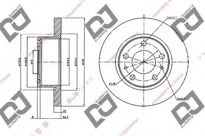 Тормозной диск DJ PARTS купить