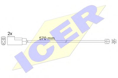 Сигнализатор, износ тормозных колодок ICER купить
