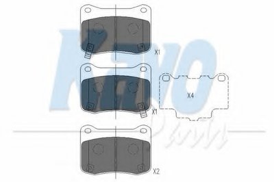 Комплект тормозных колодок, дисковый тормоз KAVO PARTS купить