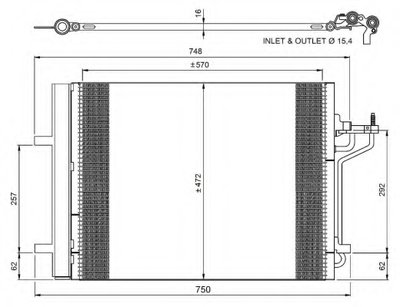 Радиатор кондиционера Ford C-max/Focus 1.6EcoBoost/2.0 TDCi 10-