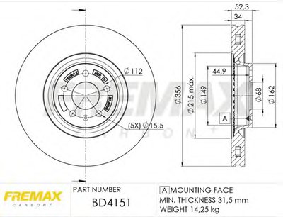 Тормозной диск Premium Black Carbon + FREMAX купить