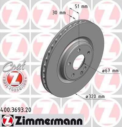 Тормозной диск COAT Z ZIMMERMANN купить