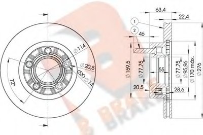 Тормозной диск R BRAKE купить