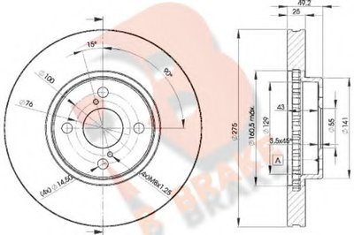 Тормозной диск R BRAKE купить