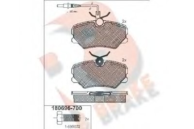 Комплект тормозных колодок, дисковый тормоз R BRAKE купить