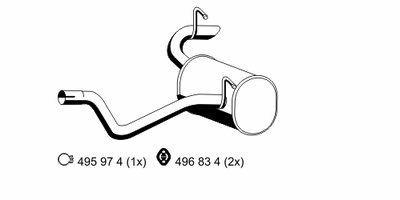 Глушитель выхлопных газов конечный ERNST купить