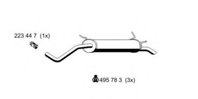 Глушитель выхлопных газов конечный ERNST купить