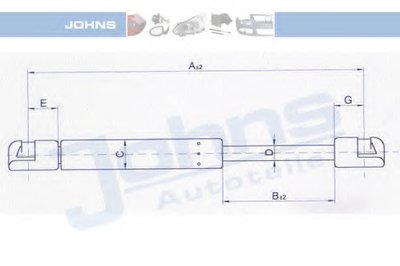 Газовая пружина, крышка багажник JOHNS купить
