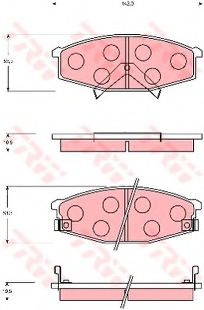 Комплект тормозных колодок, дисковый тормоз TRW купить