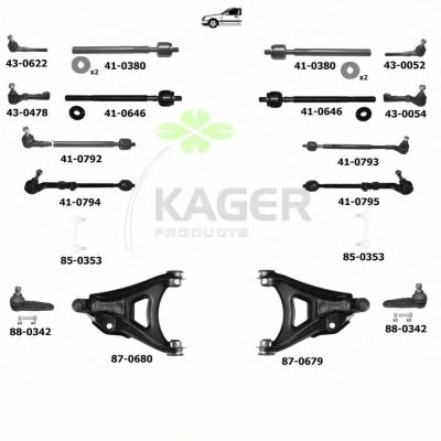 Подвеска колеса KAGER купить