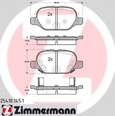 Комплект тормозных колодок, дисковый тормоз ZIMMERMANN купить