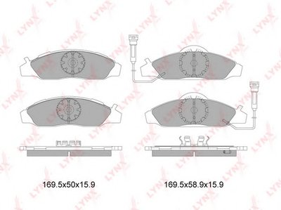 Комплект тормозных колодок, дисковый тормоз LYNXauto купить