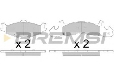 Комплект тормозных колодок, дисковый тормоз BREMSI купить