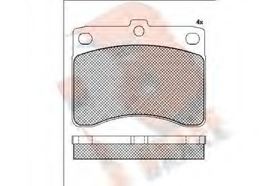 Комплект тормозных колодок, дисковый тормоз R BRAKE купить