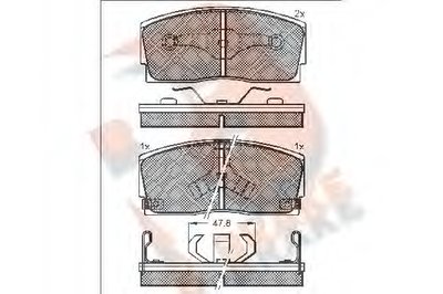 Комплект тормозных колодок, дисковый тормоз R BRAKE купить