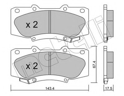 Колодки тормозные (передние) Toyota Hilux 2.5-4.0 d-4d 04-