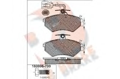 Комплект тормозных колодок, дисковый тормоз R BRAKE купить